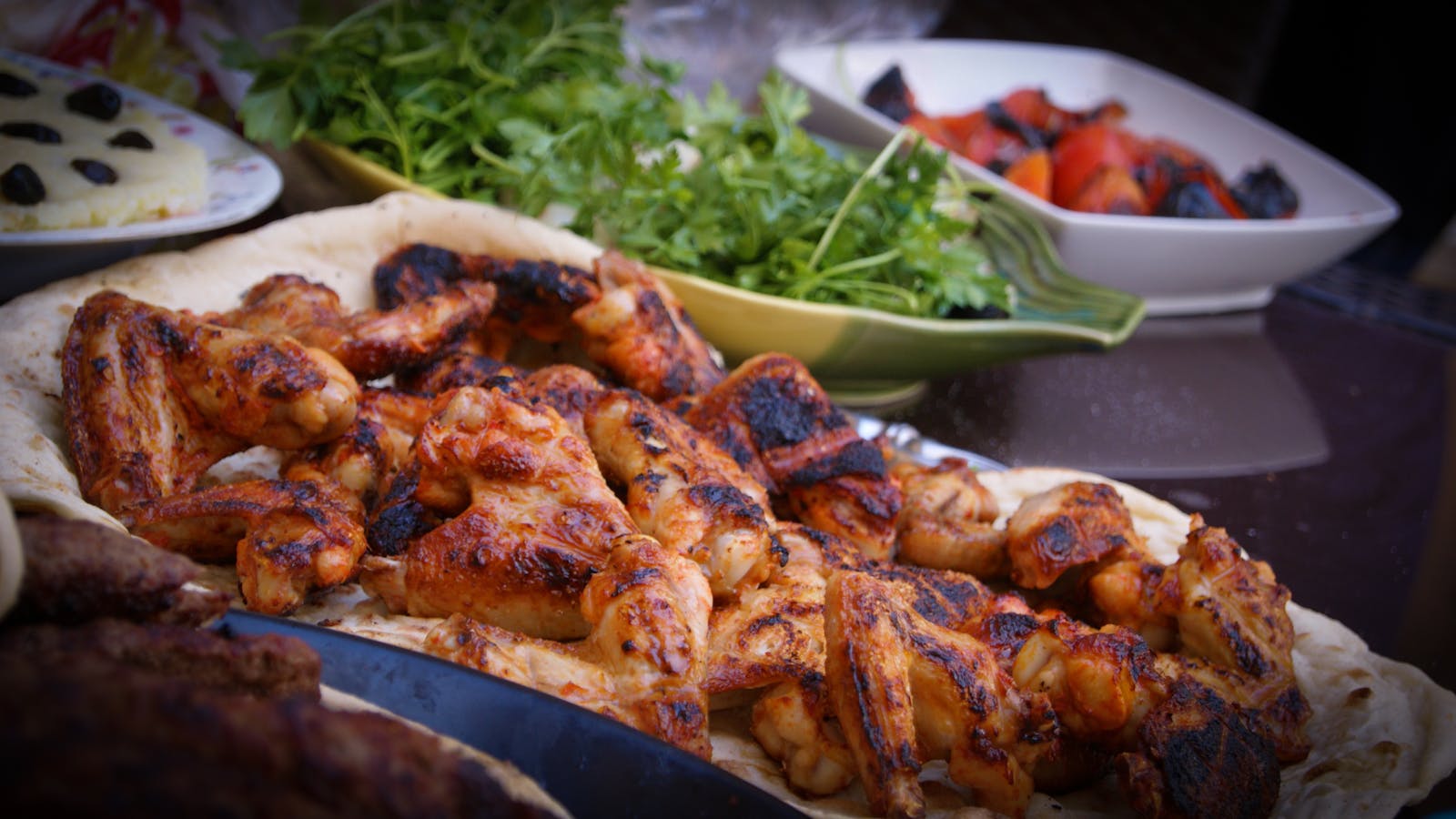 Close-up of grilled chicken on a plate